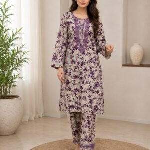 2 Piece - Embroidered Suit - 03