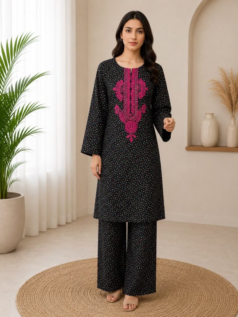 2 Piece – Embroidered Suit – 02