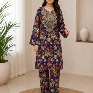 2 Piece - Embroidered Suit - 05