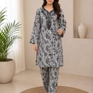 2 Piece - Embroidered Suit - 06