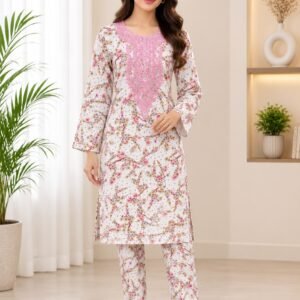 2 Piece - Embroidered Suit - 07