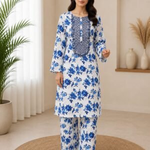2 Piece - Embroidered Suit - 09