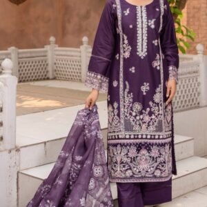 3 Piece - Embroidered Lawn Suit - 15