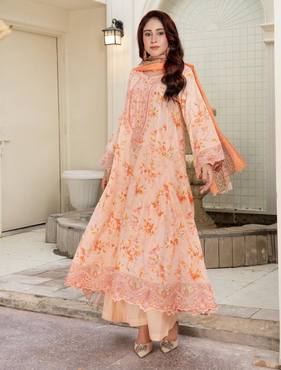 3 Piece - Embroidered Lawn Suit - 14