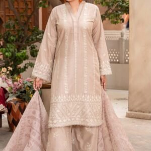 3 Piece - Embroidered Lawn Suit - 17