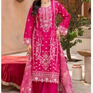 3 Piece - Embroidered Lawn Suit - 19