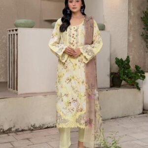 3 Piece - Embroidered Lawn Suit - 13