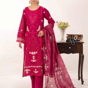 3 Piece - Embroidered Lawn Suit - 02