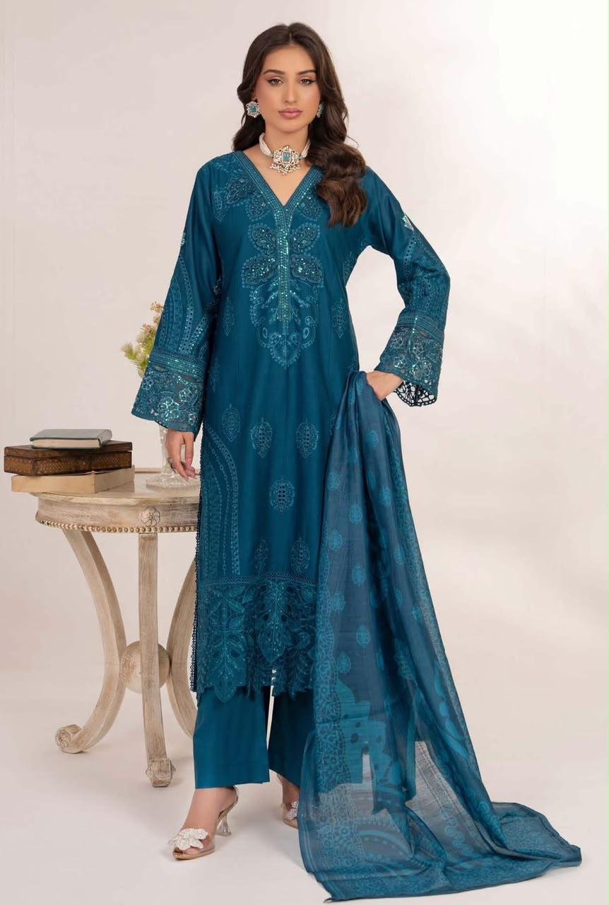 3 Piece - Embroidered Lawn Suit - 06